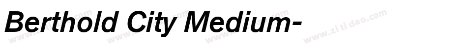 Berthold City Medium字体转换